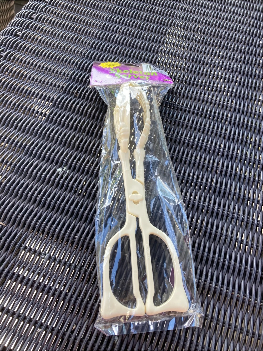 Vintage Fun World skeleton hands server hand thongs